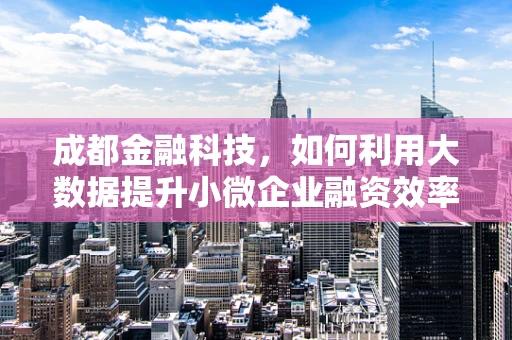 成都金融科技，如何利用大数据提升小微企业融资效率？
