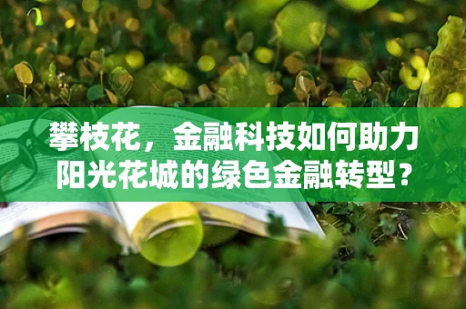 攀枝花，金融科技如何助力阳光花城的绿色金融转型？