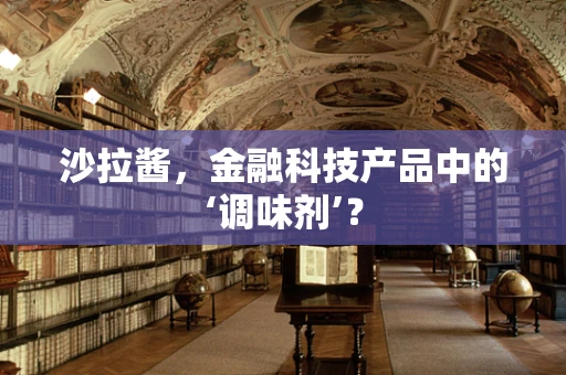 沙拉酱，金融科技产品中的‘调味剂’？