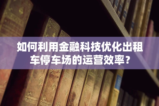 如何利用金融科技优化出租车停车场的运营效率？