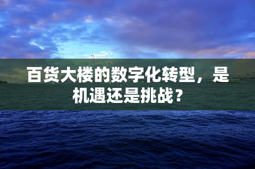 百货大楼的数字化转型，是机遇还是挑战？