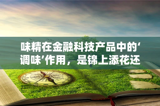 味精在金融科技产品中的‘调味’作用，是锦上添花还是画蛇添足？