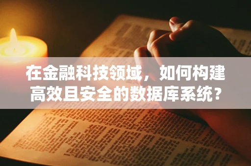 在金融科技领域，如何构建高效且安全的数据库系统？
