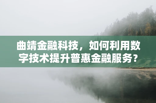 曲靖金融科技，如何利用数字技术提升普惠金融服务？