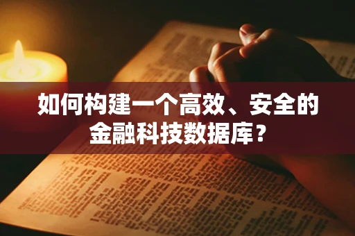 如何构建一个高效、安全的金融科技数据库？