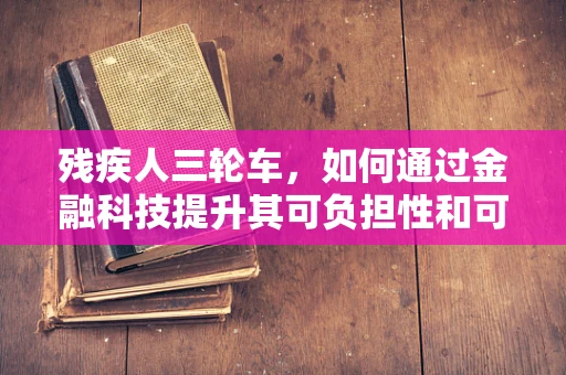 残疾人三轮车，如何通过金融科技提升其可负担性和可获得性？