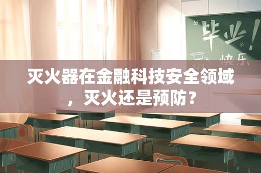 灭火器在金融科技安全领域，灭火还是预防？