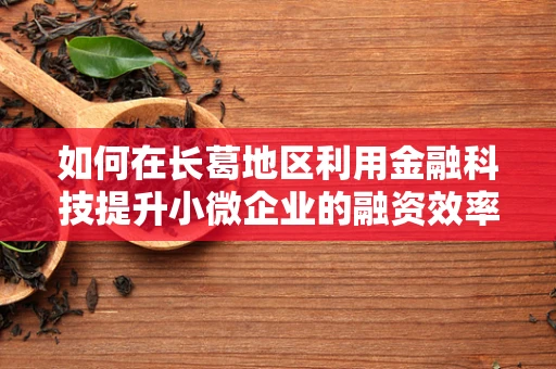 如何在长葛地区利用金融科技提升小微企业的融资效率？