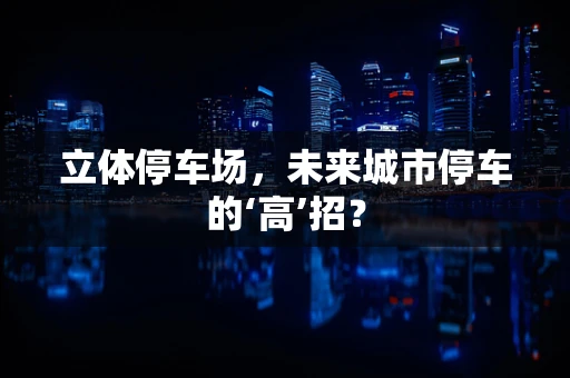 立体停车场，未来城市停车的‘高’招？