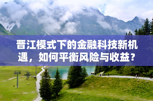 晋江模式下的金融科技新机遇，如何平衡风险与收益？