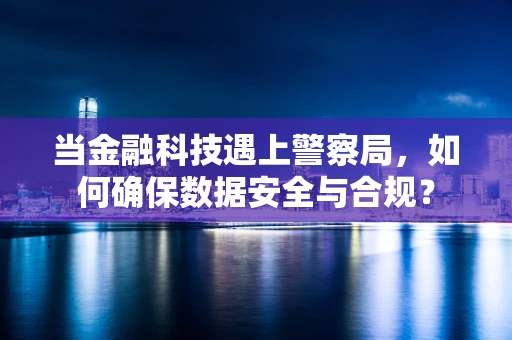 当金融科技遇上警察局，如何确保数据安全与合规？
