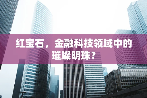 红宝石，金融科技领域中的璀璨明珠？