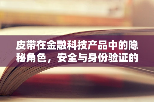 皮带在金融科技产品中的隐秘角色，安全与身份验证的纽带？