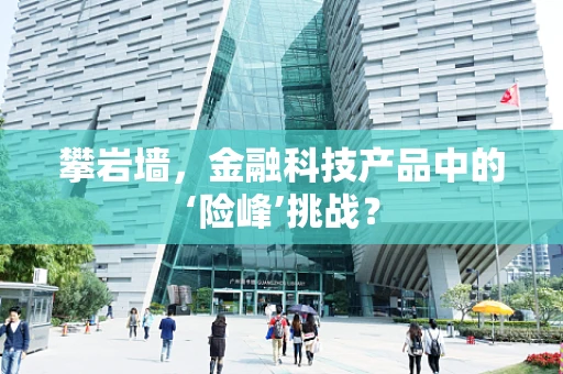 攀岩墙，金融科技产品中的‘险峰’挑战？