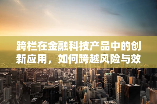 跨栏在金融科技产品中的创新应用，如何跨越风险与效率的障碍？