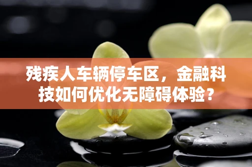 残疾人车辆停车区，金融科技如何优化无障碍体验？