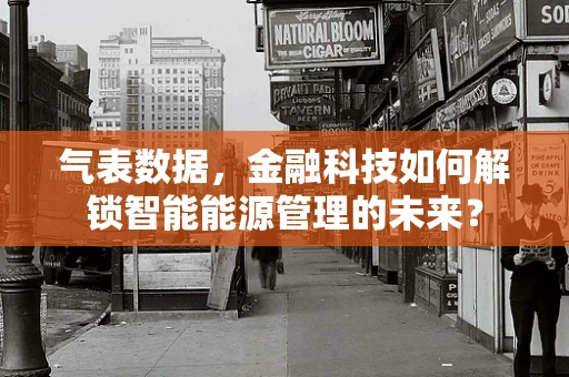 气表数据，金融科技如何解锁智能能源管理的未来？