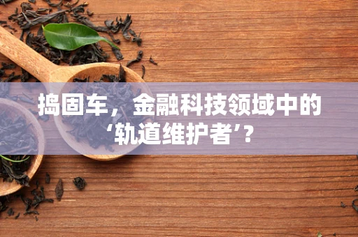 捣固车，金融科技领域中的‘轨道维护者’？