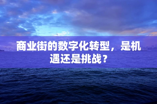 商业街的数字化转型，是机遇还是挑战？