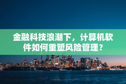 金融科技浪潮下，计算机软件如何重塑风险管理？