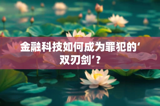 金融科技如何成为罪犯的‘双刃剑’？