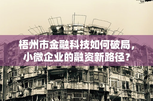 梧州市金融科技如何破局，小微企业的融资新路径？