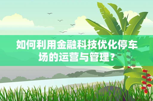 如何利用金融科技优化停车场的运营与管理？