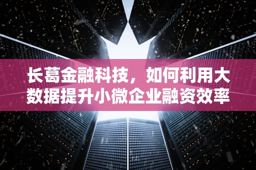 长葛金融科技，如何利用大数据提升小微企业融资效率？