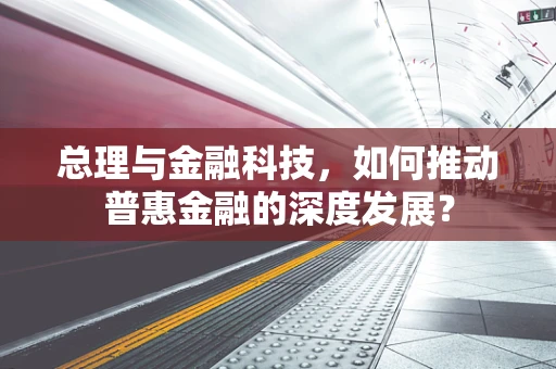 总理与金融科技，如何推动普惠金融的深度发展？
