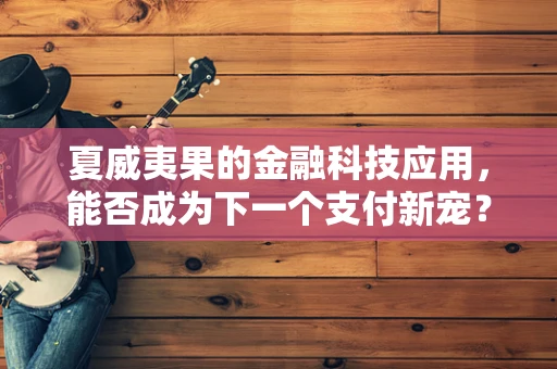 夏威夷果的金融科技应用，能否成为下一个支付新宠？