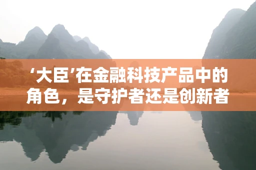 ‘大臣’在金融科技产品中的角色，是守护者还是创新者？
