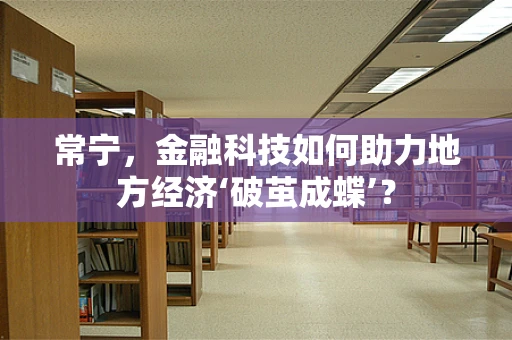常宁，金融科技如何助力地方经济‘破茧成蝶’？