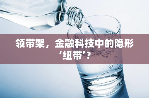 领带架，金融科技中的隐形‘纽带’？