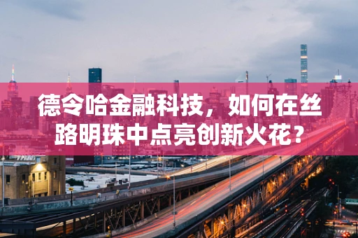 德令哈金融科技，如何在丝路明珠中点亮创新火花？