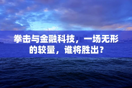 拳击与金融科技，一场无形的较量，谁将胜出？