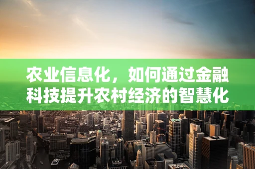 农业信息化，如何通过金融科技提升农村经济的智慧化水平？