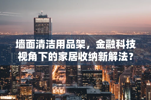 墙面清洁用品架，金融科技视角下的家居收纳新解法？
