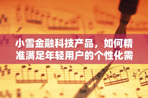 小雪金融科技产品，如何精准满足年轻用户的个性化需求？