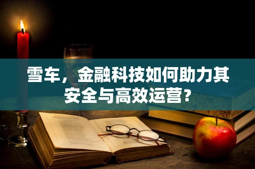 雪车，金融科技如何助力其安全与高效运营？