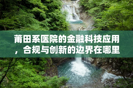 莆田系医院的金融科技应用，合规与创新的边界在哪里？