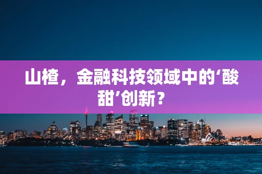 山楂，金融科技领域中的‘酸甜’创新？