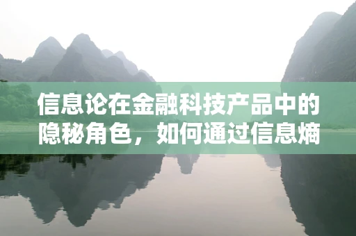 信息论在金融科技产品中的隐秘角色，如何通过信息熵优化风险评估？