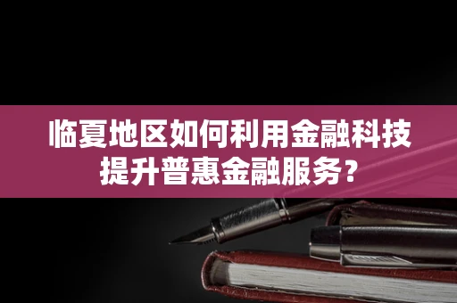 临夏地区如何利用金融科技提升普惠金融服务？