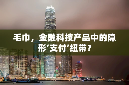 毛巾，金融科技产品中的隐形‘支付’纽带？
