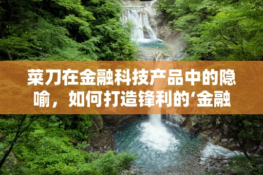 菜刀在金融科技产品中的隐喻，如何打造锋利的‘金融科技之刃’？
