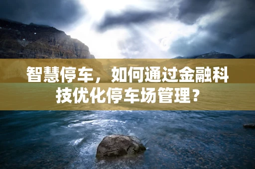 智慧停车，如何通过金融科技优化停车场管理？
