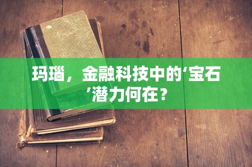 玛瑙，金融科技中的‘宝石’潜力何在？