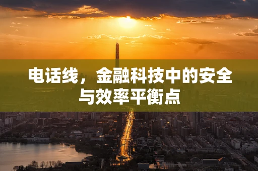 电话线，金融科技中的安全与效率平衡点