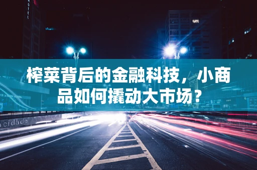 榨菜背后的金融科技，小商品如何撬动大市场？