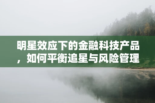 明星效应下的金融科技产品，如何平衡追星与风险管理？